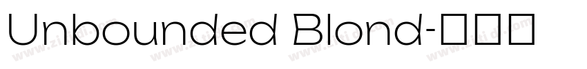 Unbounded Blond字体转换